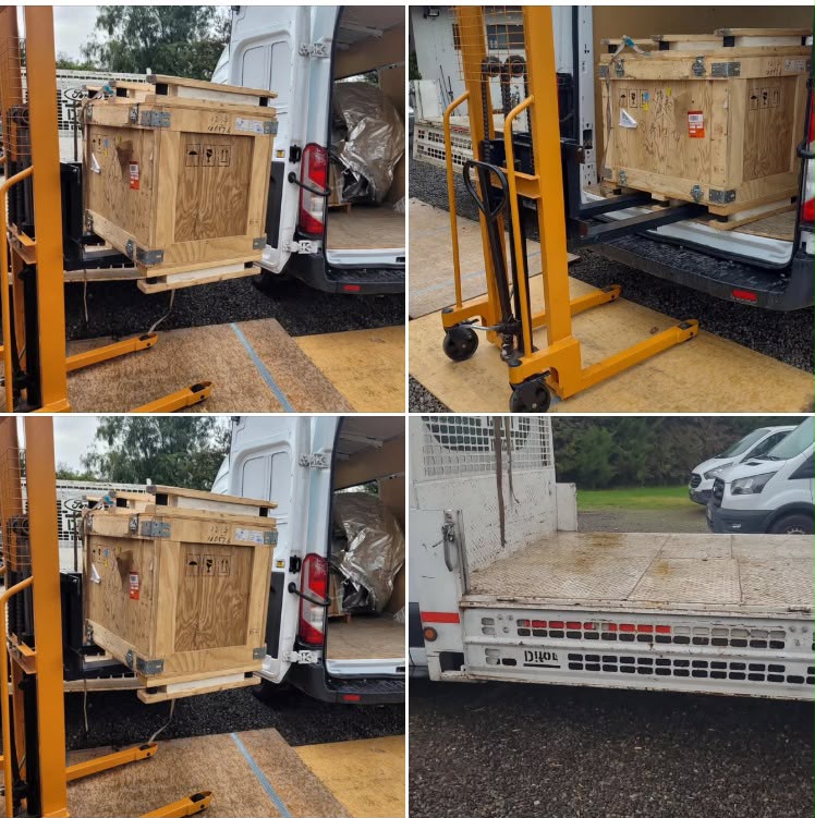 Forklift con carga especializada